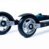 ff-360-flow-skate-roller-ski-side-view-aluminum-rims-binding.jpg Side view of FF 360 Flow Skate roller skis showcasing aluminum rims and Salomon Race Skate bindings.