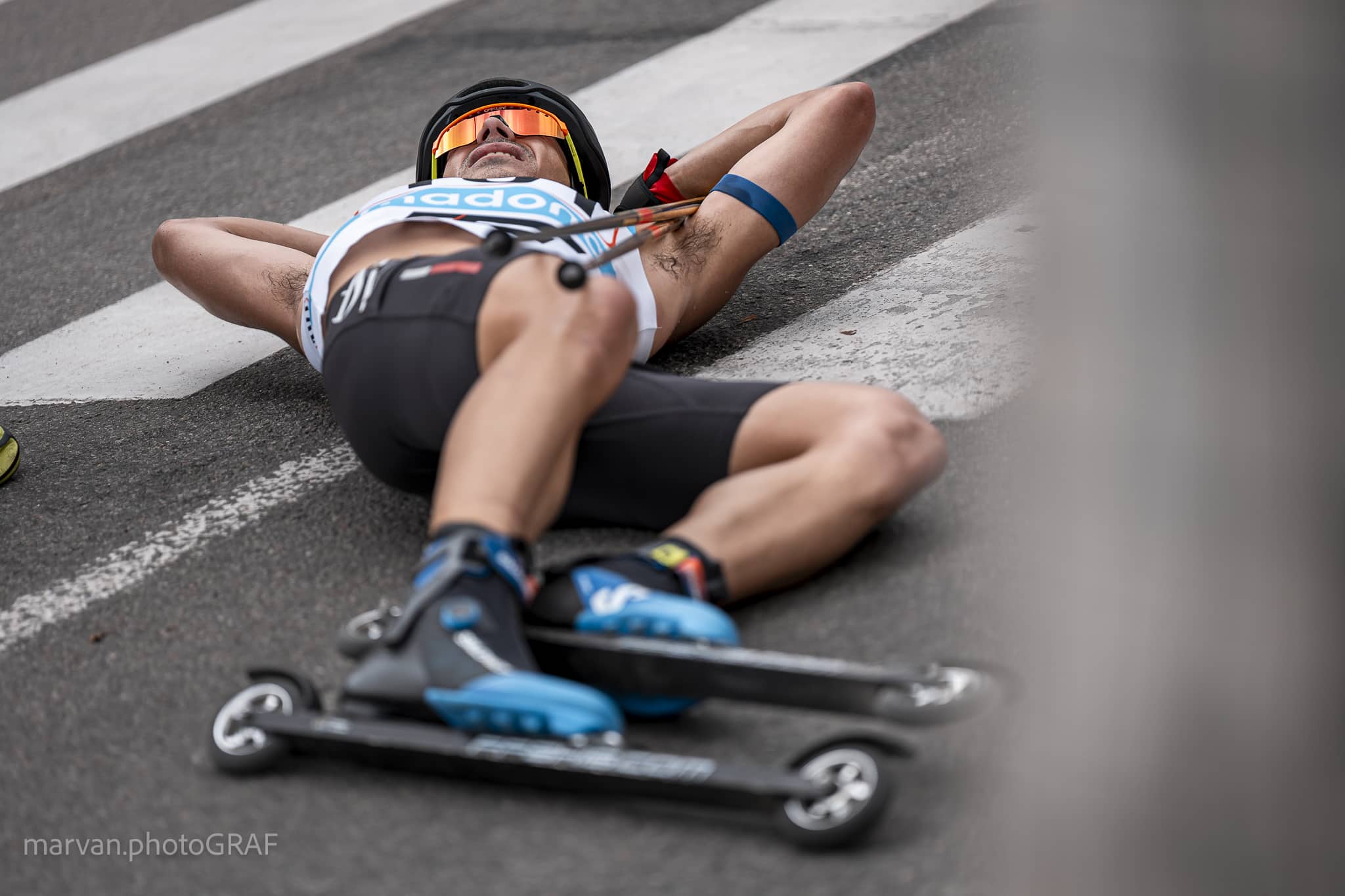 roller skier racing in FIS world cup