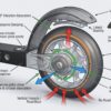 flow-system-suspension-technology-ff-rollerskis Technical diagram of the FF Rollerskis flow system showing vibration absorption and progressive damping components.