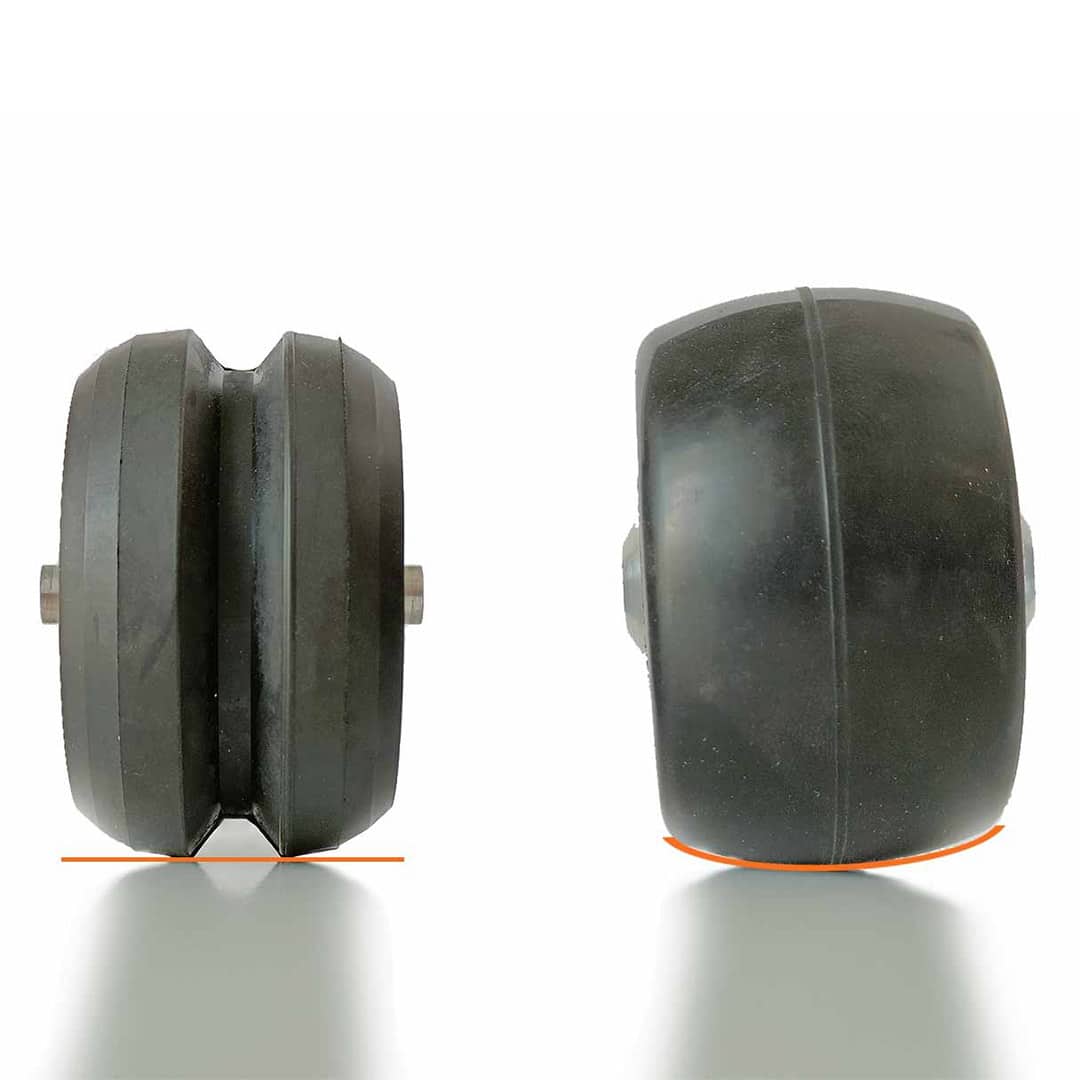 Side view of the FF V-Pro Classic Rollerski pair, highlighting advanced engineering and premium materials for elite performance.